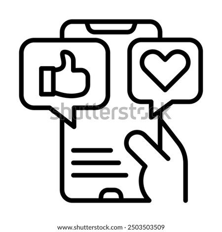 Social Network icon line vector illustration