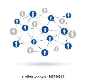 social network icon map