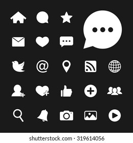  Social network icon. Social media icons. Internet icon. Vector. Illustration. EPS10