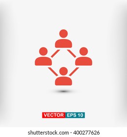 Social network  icon. One of set web icons
