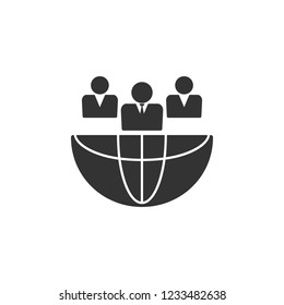 social network icon, people network illustration. vector, eps 10 Vetor icon