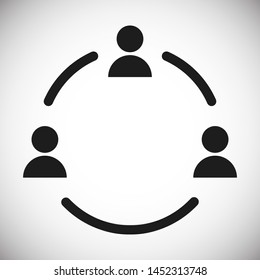 Social network icon, people network illustration.
