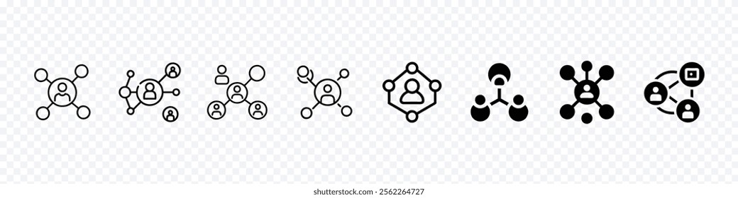 social network icon, people network illustration. Social media connection concept. Business Network vector icon, people network icon