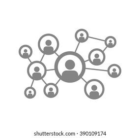 social network icon, people network illustration. vector, eps 10
