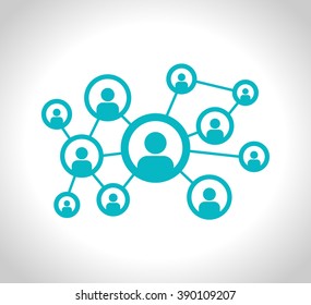 social network icon, people network illustration. vector, eps 10