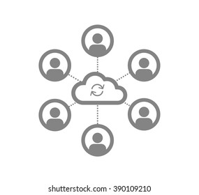 social network icon, people network illustration. vector, eps 10