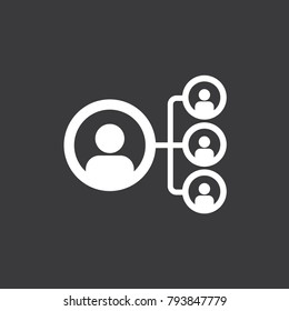 social network icon, people network illustration. vector, eps 10