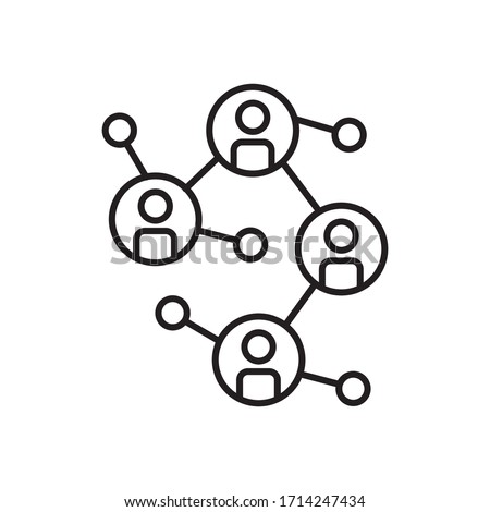 Social network icon, people network illustration. Eps 10 vector illustration.