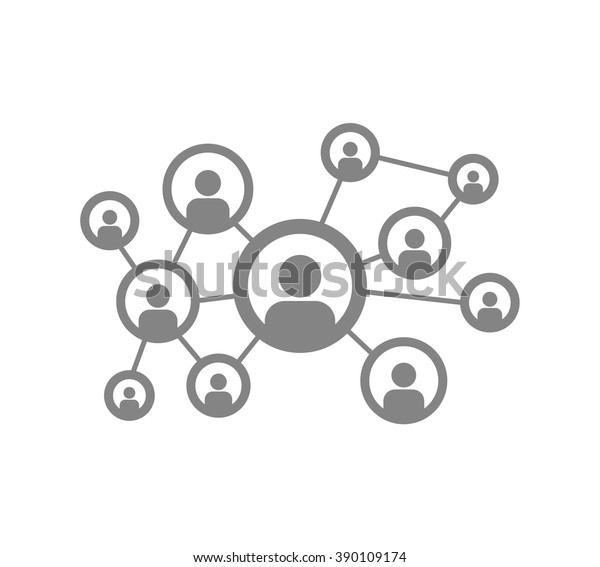 Social Network Icon People Network Illustration のベクター画像素材 ロイヤリティフリー 390109174