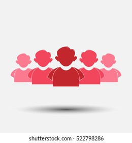 SOCIAL NETWORK ICON RED COLOR. ELEGANT DESIGN
