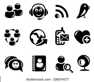 Social network icon set