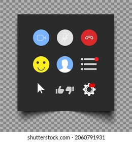 Social network icon set vector