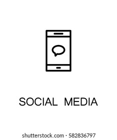 Social network icon. Single high quality outline symbol for web design or mobile app. Thin line sign for design logo. Black outline pictogram on white background