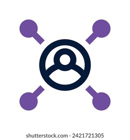 social network icon. vector dual tone icon for your website, mobile, presentation, and logo design.
