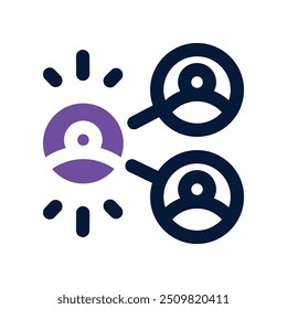 Icono de red social. Icono de Vector de doble tono para su Sitio web, móvil, presentación y diseño de logotipo.