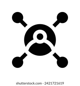 icono de red social. icono de glifo vectorial para tu sitio web, móvil, presentación y diseño de logotipo.