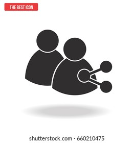 Social network icon. Vector illustration.