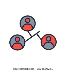 social network icon. vector.Editable stroke.linear style sign for use web design,logo.Symbol illustration.