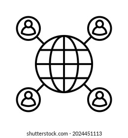 icono de red social. signo de trabajo. ilustración vectorial