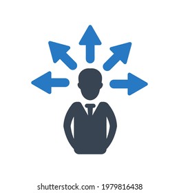 Social network icon.choice,direction (vector illustration)