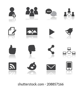 Similar Images, Stock Photos & Vectors of Set Of 16 Simple Media Icons