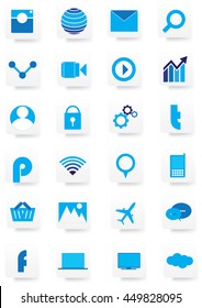 Social network icons graphic design
