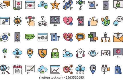 Social network icons High-Quality Vector Icons Collection with Editable Stroke. Ideal for Professional and Creative Projects.