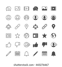 Social network icons, included normal and enable state.