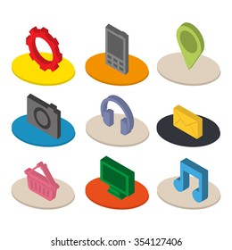 social network. icons, icons isometric.