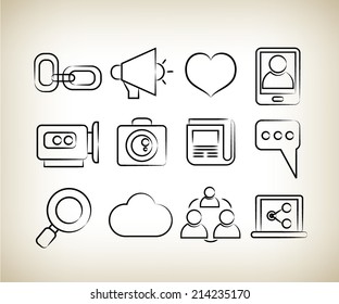 social network icons set