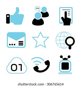 social network icons set