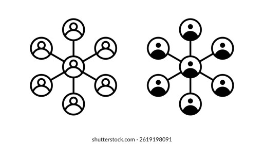 Social network icons set in black colors on white background