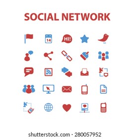 social network icons set, vector