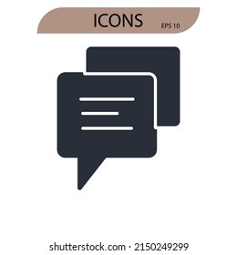 símbolos de iconos de red social elementos vectores para web infográfica