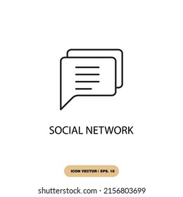 social network icons  symbol vector elements for infographic web