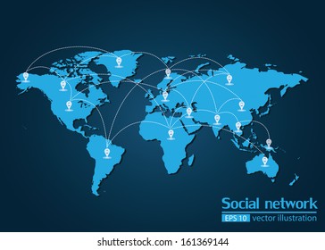 social network illustrator vector