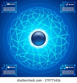 social network infographic abstract background concept illustration vector