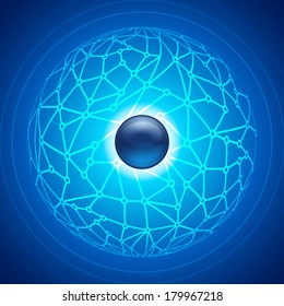 social network infographic abstract background concept illustration vector