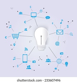 Social network and Innovation design concept