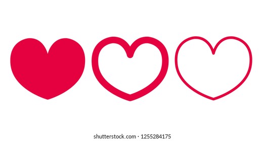 Social network inspired heart. Heart shape vector icon. Valentine symbol.