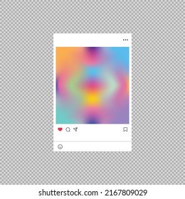 Social Network Interface. Social media design, Photo frame. Realistic vector illustration