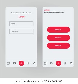social network interface for smartphones, vector illustration