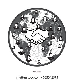 Social network internet chat community communication, handshake