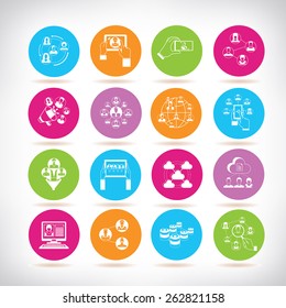 social network and internet icons