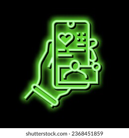 social network leisure neon light sign vector. social network leisure illustration - Shutterstock ID 2368451859