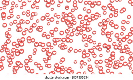 Social Network Like Icons Background Vector. Live Stream Social Video Chat. Illustration
