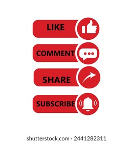 Social Network Like Share Kommentar abonnieren