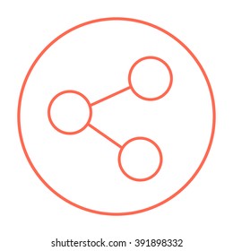 Social network line icon.