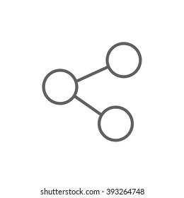 Social network line icon.