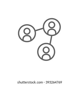 Symbol für soziale Netzleitungen